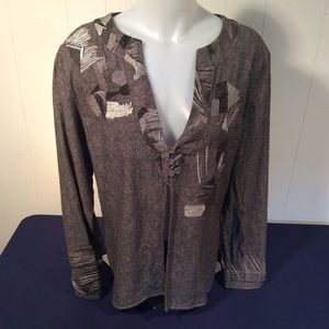 Women’s Orvis  Linen long sleeve top size medium